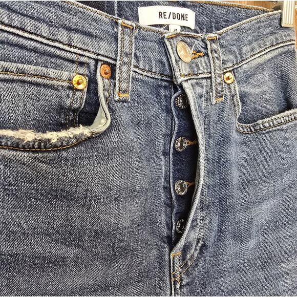 RE/DONE 70s Ultra High Rise Stove Pipe Jeans - Picture 5 of 16